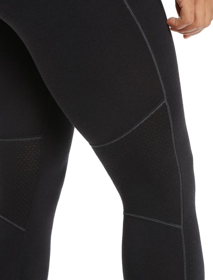 Black Icebreaker BodyfitZone™ Merino 200 Zone Thermal Women's Leggings | AU 1540PJJQ